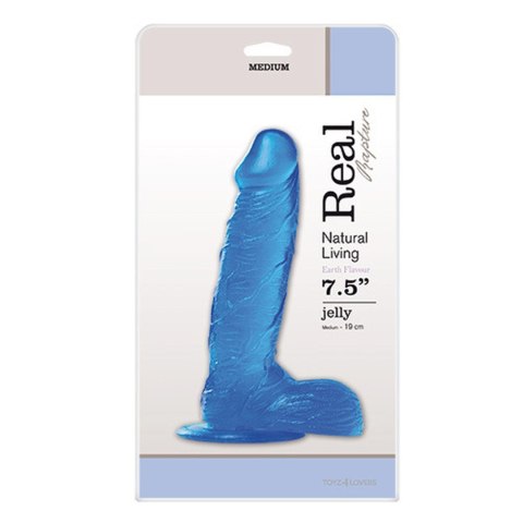 Dildo-JELLY DILDO REAL RAPTURE BLUE 7,5"""""""""""""""" Dildo-JELLY DILDO REAL RAPTURE BLUE 7,5""""""""""""""""