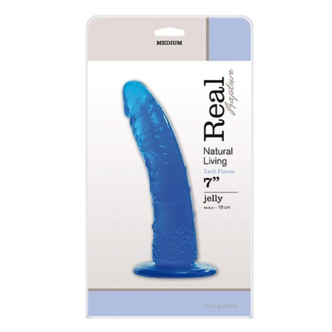 Dildo-JELLY DILDO REAL RAPTURE BLUE 7"""""""""""""""" Dildo-JELLY DILDO REAL RAPTURE BLUE 7""""""""""""""""
