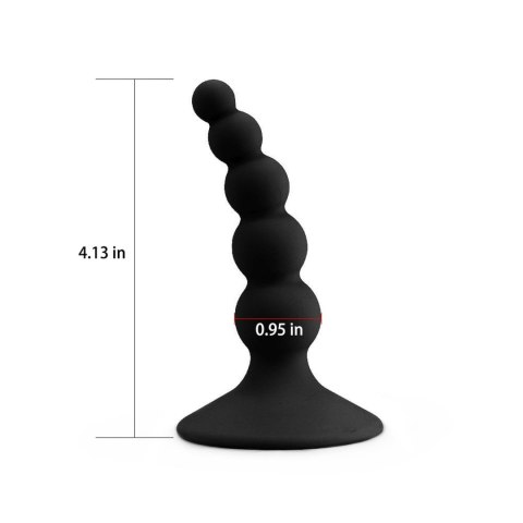 Lure me Beaded Anal Plug Black Lure me Beaded Anal Plug Black