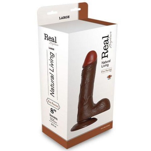 Wibrator-REALISTIC VIBRATOR REAL RAPTURE BROWN 8"""""""""""""""" Wibrator-REALISTIC VIBRATOR REAL RAPTURE BROWN 8""""""""""""""""