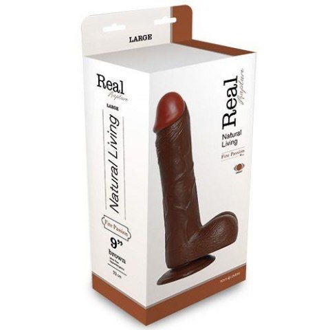 Wibrator-REALISTIC VIBRATOR REAL RAPTURE BROWN 9"""""""""""""""" Wibrator-REALISTIC VIBRATOR REAL RAPTURE BROWN 9""""""""""""""""