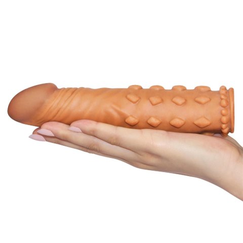 Add 2"" Pleasure X Tender Penis Sleeve Brown Add 2"" Pleasure X Tender Penis Sleeve Brown