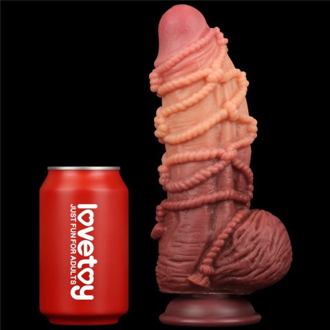 9.5'' Dual layered Platinum Silicone Cock with Rope 9.5'' Dual layered Platinum Silicone Cock with Rope
