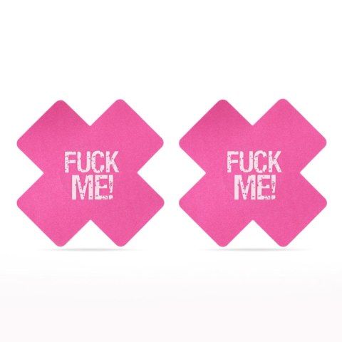 FUCK ME Cross Pattern Nipple Pasties (2 Pack) FUCK ME Cross Pattern Nipple Pasties (2 Pack)