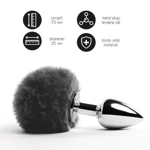 FeelzToys -Bunny Tails Butt Plug Black FeelzToys -Bunny Tails Butt Plug Black