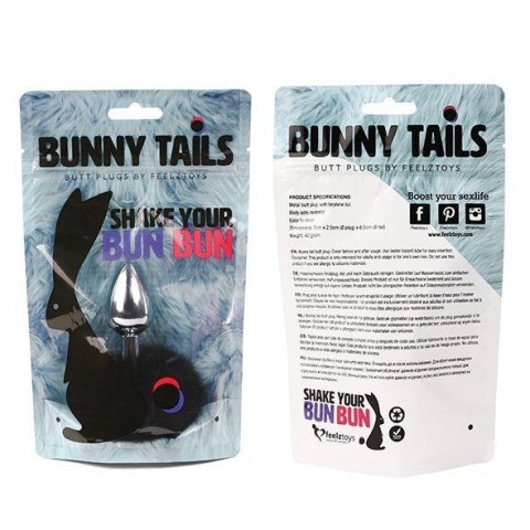 FeelzToys -Bunny Tails Butt Plug Black FeelzToys -Bunny Tails Butt Plug Black