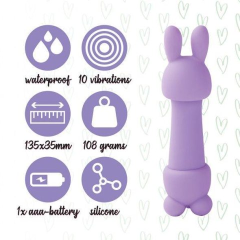 FeelzToys - Mister Bunny Massage Vibrator with 2 Caps Pink FeelzToys - Mister Bunny Massage Vibrator with 2 Caps Pink