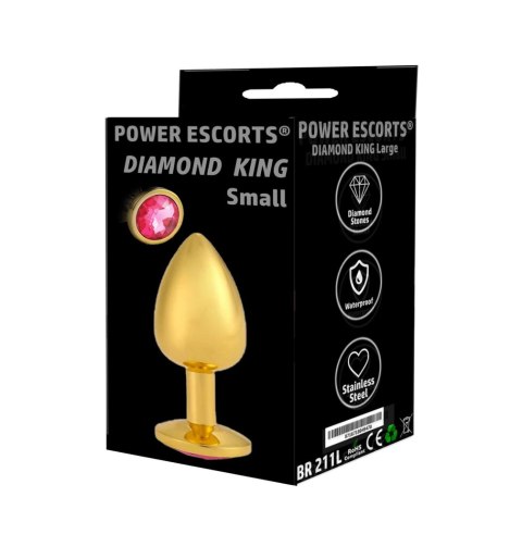 Plug-Diamond King Small-Butt Plug-Gold/White Stone Plug-Diamond King Small-Butt Plug-Gold/White Stone