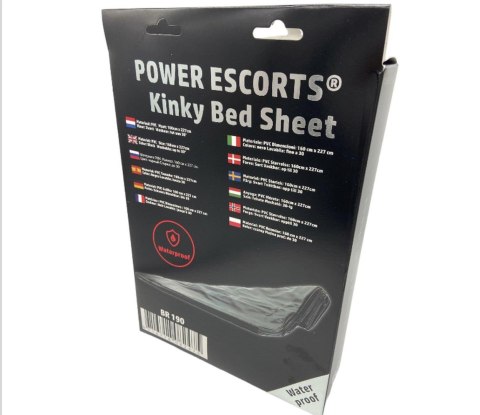 Power Escorts - BR190 - Kinky Bed Sheet Black - 160 x 227 CM Power Escorts - BR190 - Kinky Bed Sheet Black - 160 x 227 CM