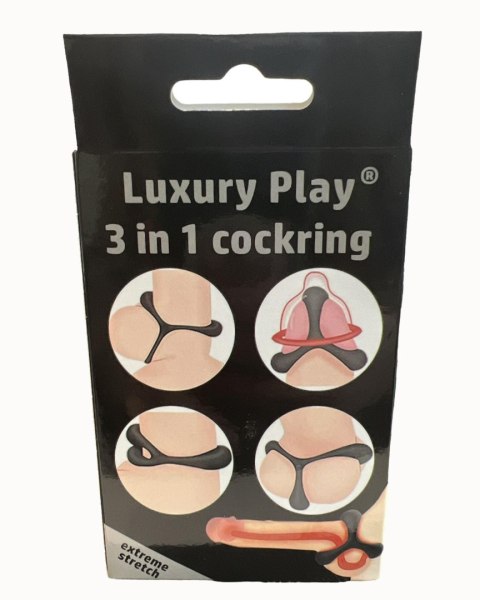Ring- 3in1 Cockring Black Ring- 3in1 Cockring Black