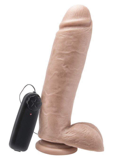 Dildo 10 in. w/ Balls Vibrator Light skin tone Dildo 10 in. w/ Balls Vibrator Light skin tone