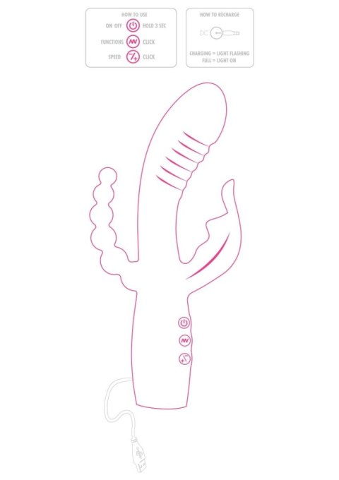 Aphrodite Triple Vibrator Pink Aphrodite Triple Vibrator Pink