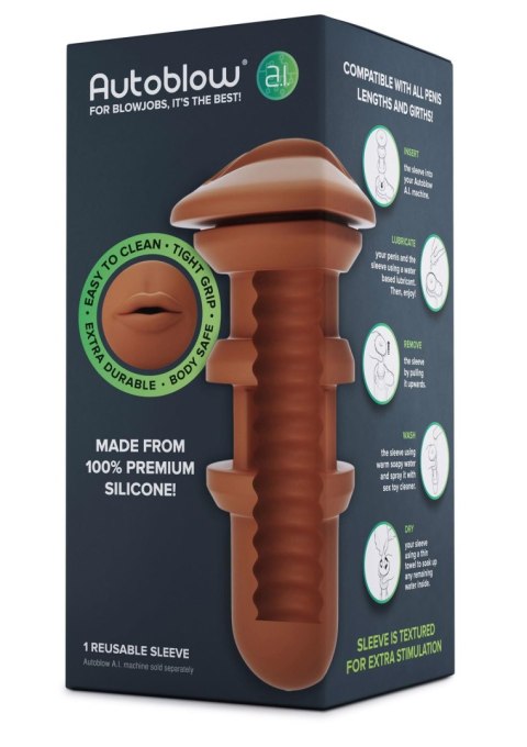 Autoblow A.I. Mouth Sleeve Brown skin tone Autoblow A.I. Mouth Sleeve Brown skin tone
