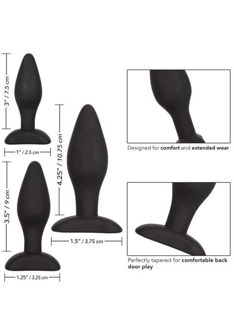 Silicone Anal Exerciser Kit Black