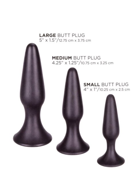 Silicone Anal Trainer Kit Black Silicone Anal Trainer Kit Black