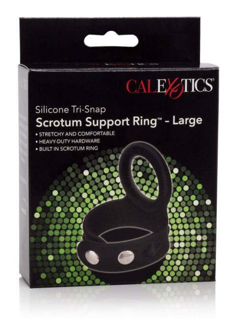 3-Snap Scrotum Ring - Large Black 3-Snap Scrotum Ring - Large Black