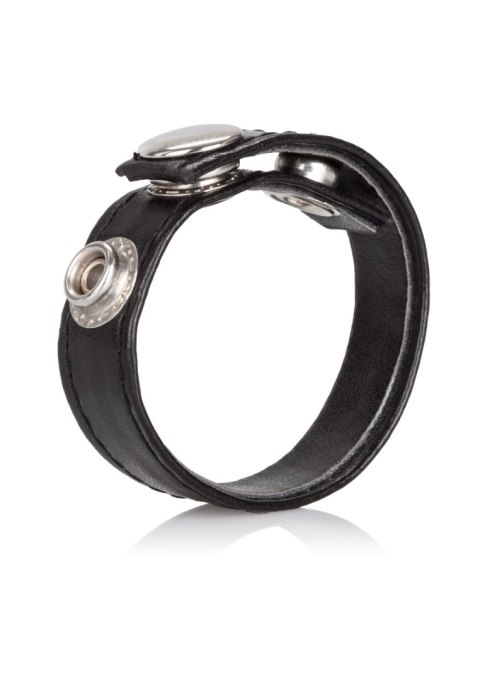 Leather 3-Snap Ring Black Leather 3-Snap Ring Black