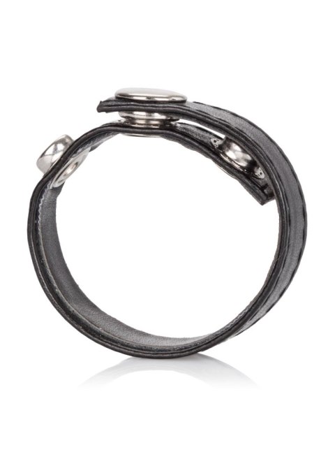 Leather 3-Snap Ring Black Leather 3-Snap Ring Black