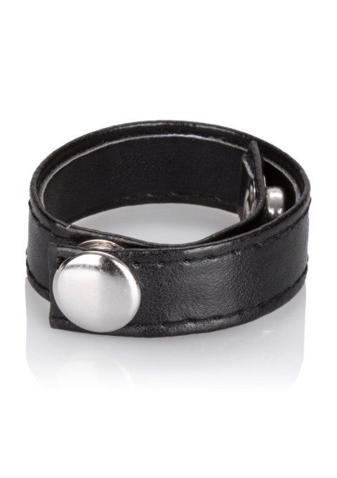 Leather 3-Snap Ring Black Leather 3-Snap Ring Black