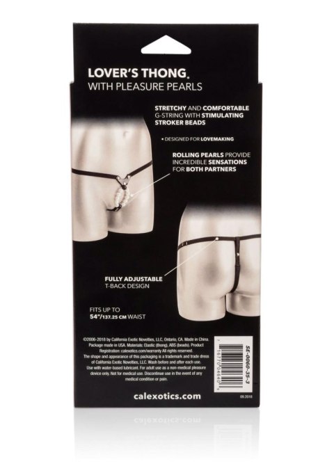 Lover Thong w/ Pleasure Pearls Black Lover Thong w/ Pleasure Pearls Black