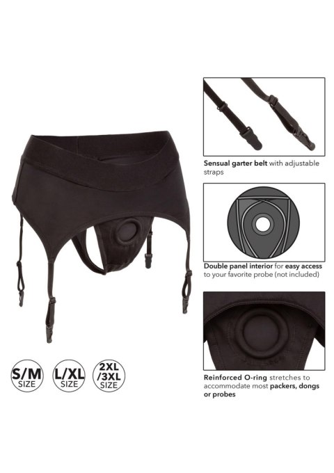 Boundless Thong with Garter Black Boundless Thong with Garter Black