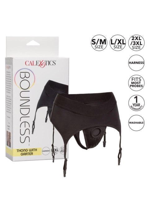 Boundless Thong with Garter Black Boundless Thong with Garter Black