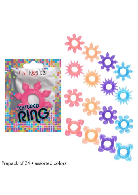 Textured Ring 24 pcs Multicolor Textured Ring 24 pcs Multicolor