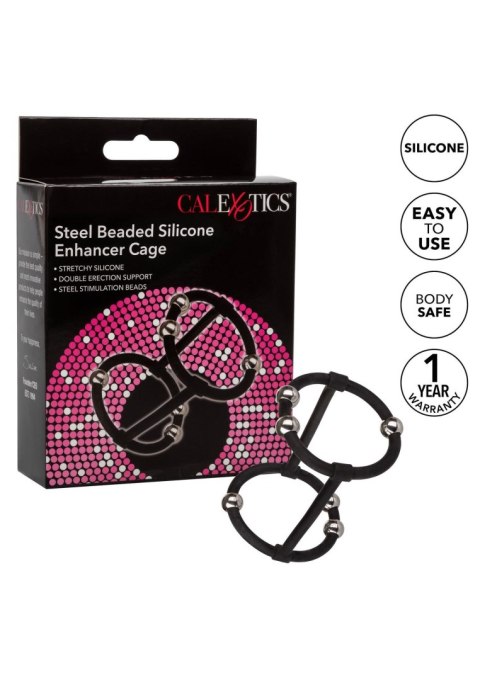 Beaded Silicone Enhancer Cage Black Beaded Silicone Enhancer Cage Black