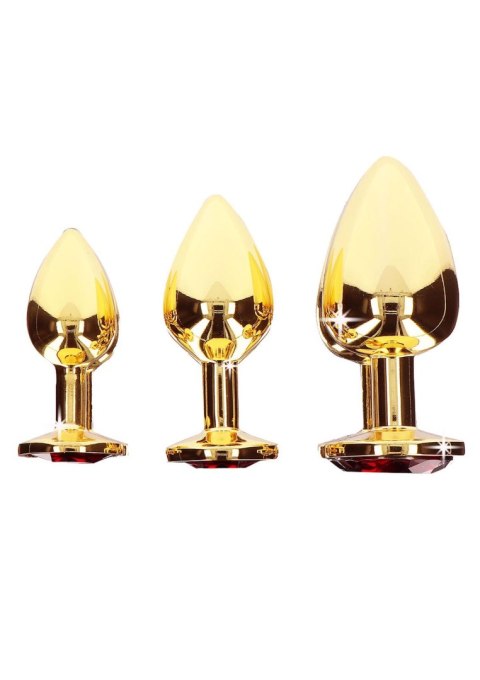 Butt Plug With Diamond Jewel L Gold Butt Plug With Diamond Jewel L Gold