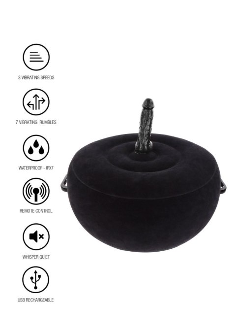 Inflatable Fuck Seat w. Remote Black Inflatable Fuck Seat w. Remote Black