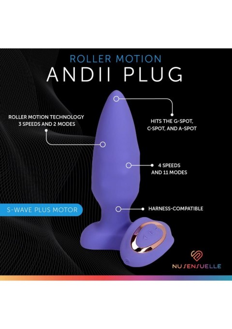 Andii Roller Motion Plug Violet Andii Roller Motion Plug Violet