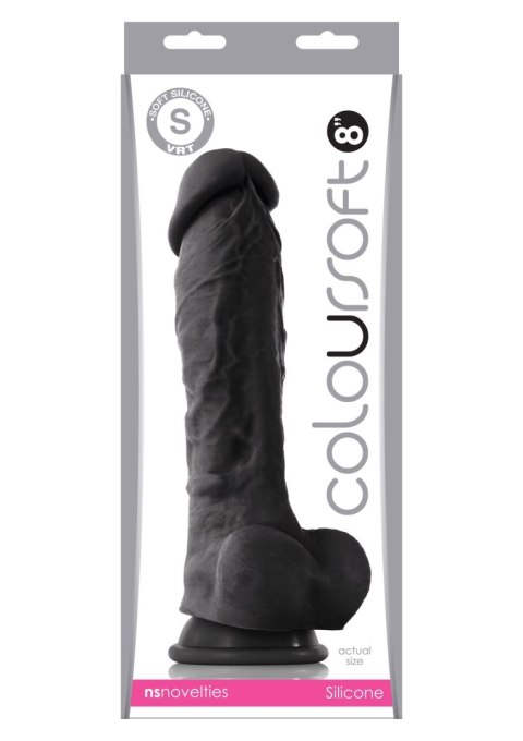 ColourSoft 8 Inch Soft Dildo Black ColourSoft 8 Inch Soft Dildo Black