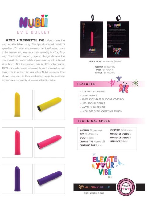 Evie Nubii Bullet Pink Evie Nubii Bullet Pink