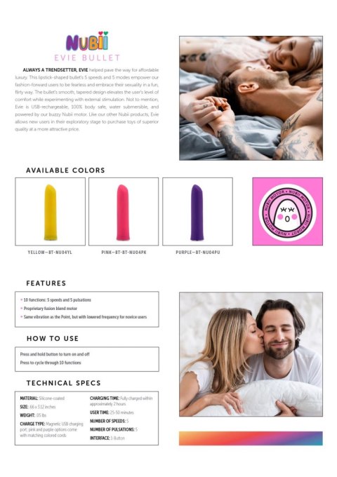 Evie Nubii Bullet Pink Evie Nubii Bullet Pink