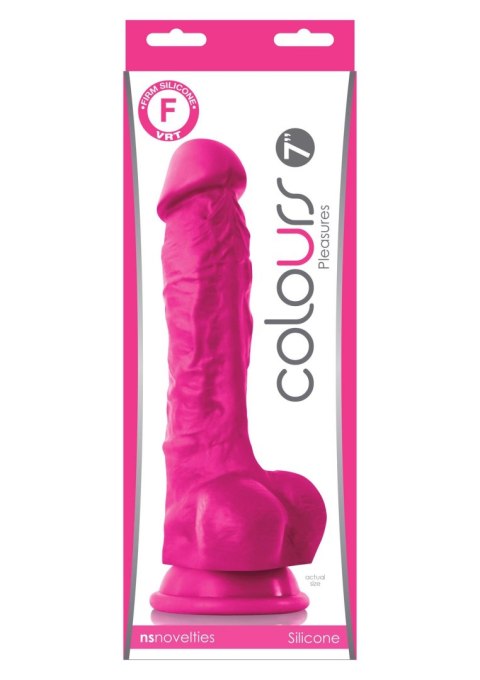 Pleasures 7 Inch Dildo Pink Pleasures 7 Inch Dildo Pink