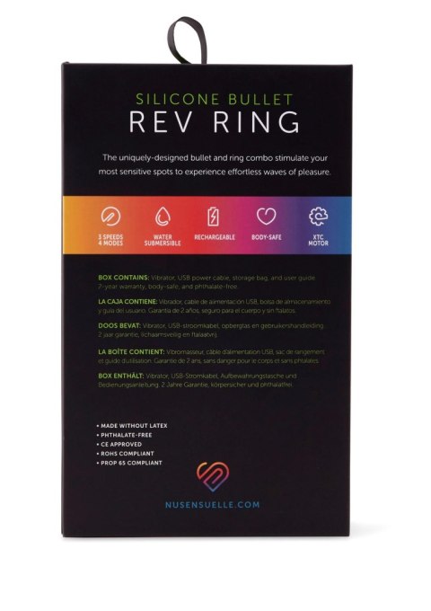 Sensuelle Silicone Bullet Ring Blue Sensuelle Silicone Bullet Ring Blue