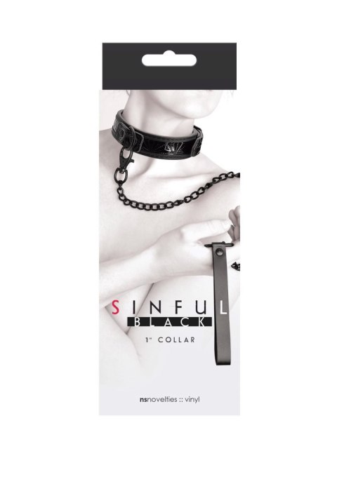 Sinful 1 Inch Collar Black Sinful 1 Inch Collar Black