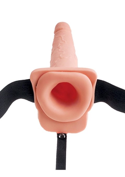 7.5in Hollow Squirting StrapOn Light skin tone 7.5in Hollow Squirting StrapOn Light skin tone