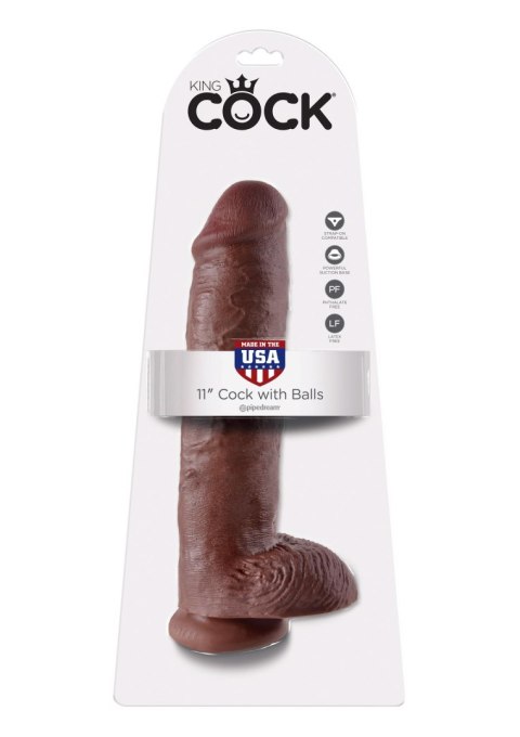 Cock 11 Inch With Balls Brown skin tone Cock 11 Inch With Balls Brown skin tone