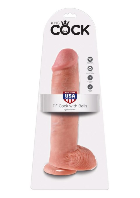 Cock 11 Inch With Balls Light skin tone Cock 11 Inch With Balls Light skin tone