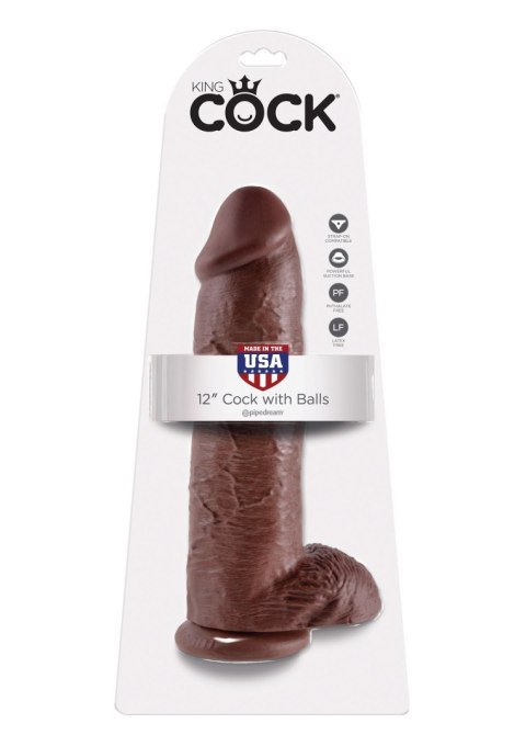 Cock 12 Inch With Balls Brown skin tone Cock 12 Inch With Balls Brown skin tone