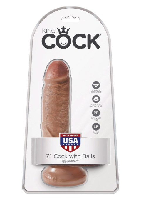Cock 7 Inch With Balls Caramel skin tone Cock 7 Inch With Balls Caramel skin tone
