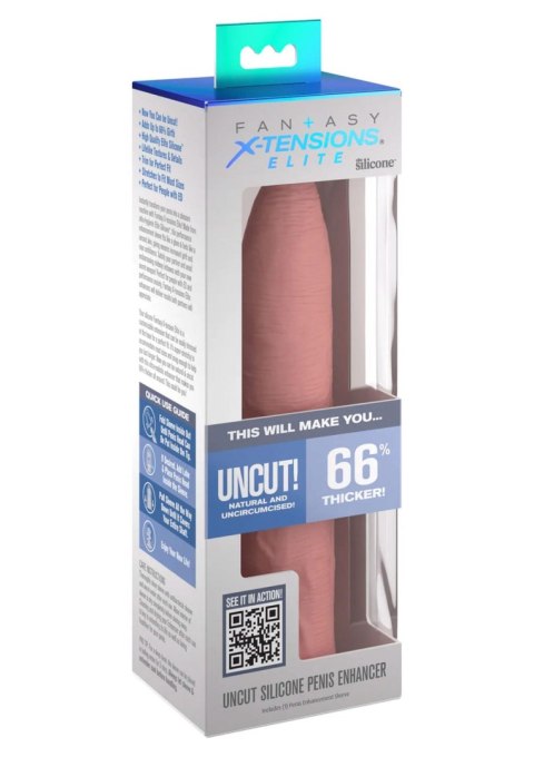 Extension Sleeve Uncut 7 Inch Light skin tone Extension Sleeve Uncut 7 Inch Light skin tone