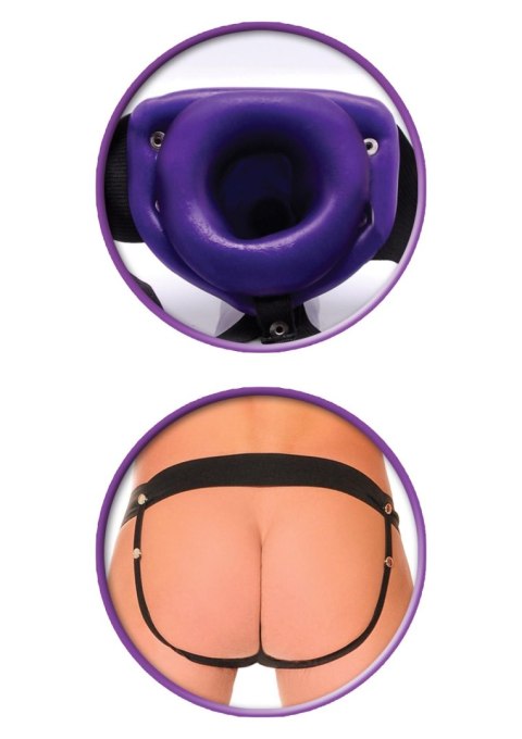 Hollow Strap-On - 6 Inch Purple