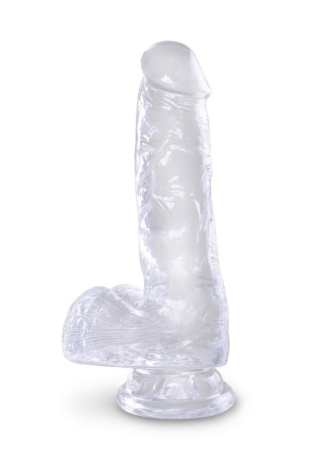 King Cock 6 Inch Cock w Balls Transparent King Cock 6 Inch Cock w Balls Transparent