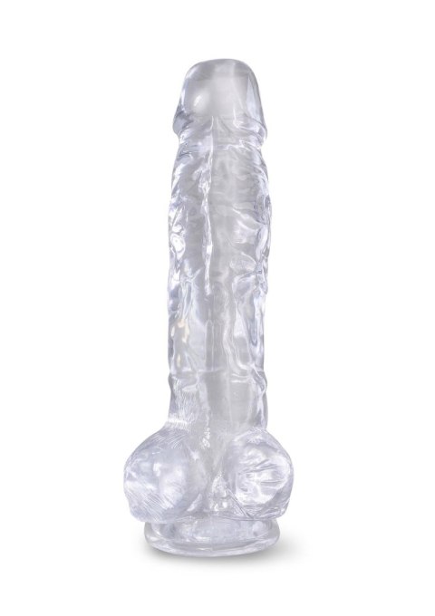 King Cock 8 Inch Cock w Balls Transparent King Cock 8 Inch Cock w Balls Transparent