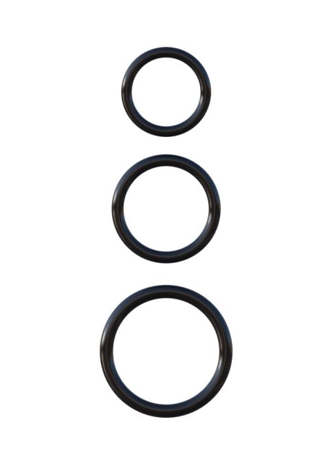 Silicone 3-Ring Stamina Set Black Silicone 3-Ring Stamina Set Black