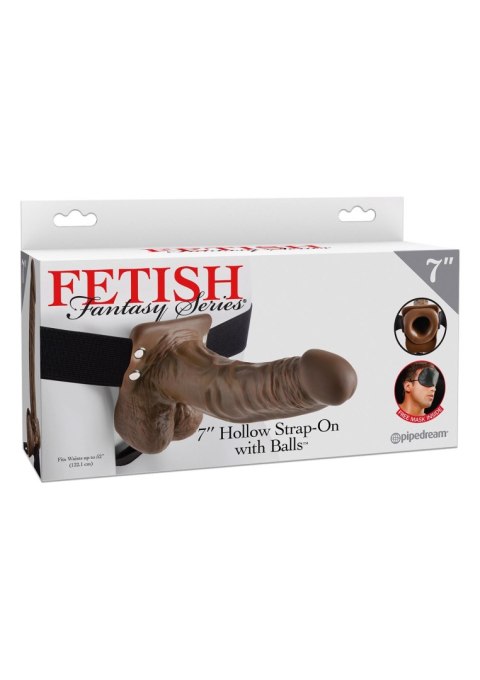 7 inch Hollow Strap-On Balls Brown skin tone 7 inch Hollow Strap-On Balls Brown skin tone