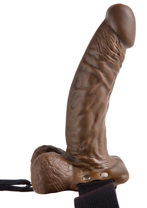 7 inch Hollow Strap-On Balls Brown skin tone 7 inch Hollow Strap-On Balls Brown skin tone