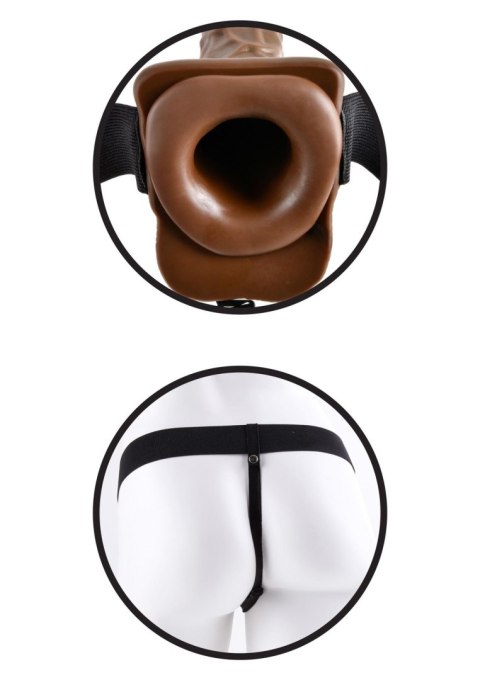 7 inch Hollow Strap-On Balls Brown skin tone 7 inch Hollow Strap-On Balls Brown skin tone